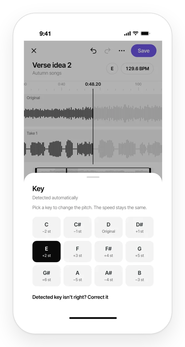 Picking a new key to transpose the song