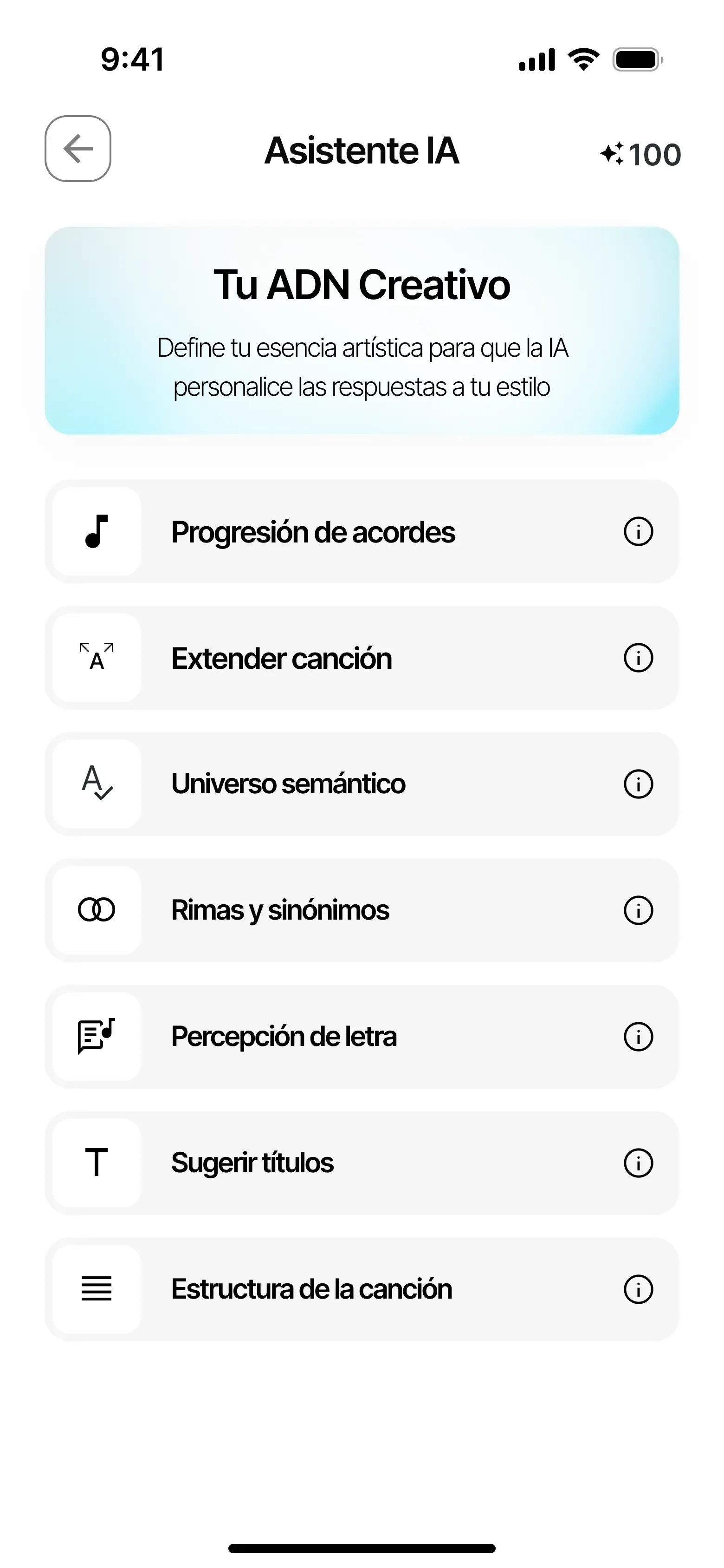Assistent IA de Zoundroom que actua com a copilot creatiu